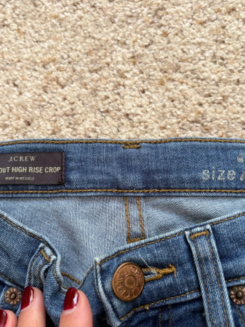 J. Crew skinny lookout” 27
